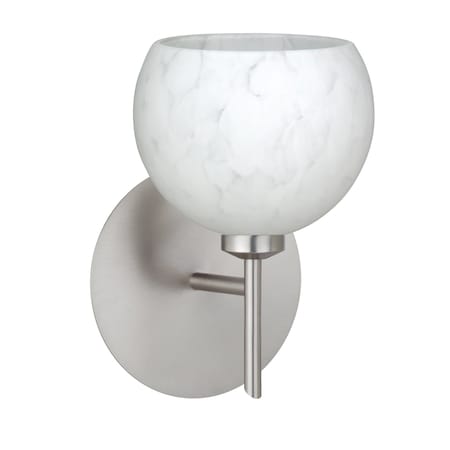 Besa Lighting Palla 5 Mini Sconce, Carrera, Satin Nickel Finish, 1x40W Halogen 1SW-565819-SN